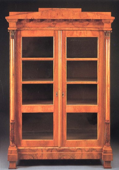 19th-Century AUSTRIAN, Biedermeier Black Walnut Bookcase
1800-1825, Walnut